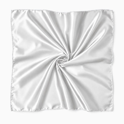Weiß quadratisches Satin-Tuch / Bandana / Kopftuch 90 x 90 cm