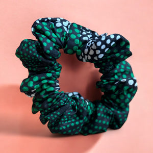 Scrunchie / Haargummi Afrikanischer Print - XL Haarschmuck - Grün