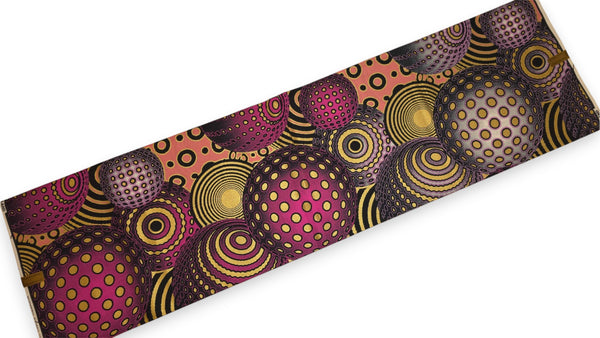 Haarband / Stirnband / Kopfband für Kinder in Afrikanischer Print - Rosa Gold Cosmic Orb