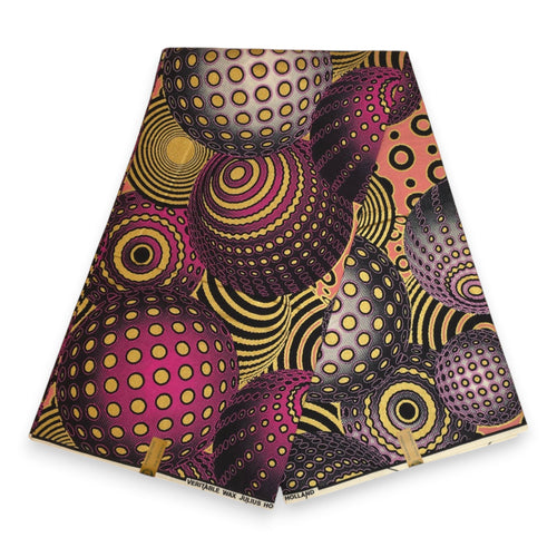 Haarband / Stirnband / Kopfband für Kinder in Afrikanischer Print - Rosa Gold Cosmic Orb