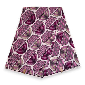 Afrikanischer Stoff - Rosa Shapes - 100% Baumwolle