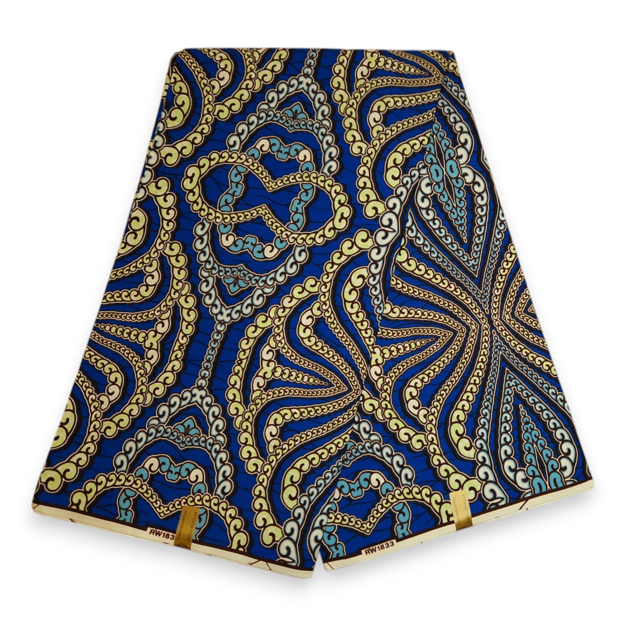 Afrikanischer Stoff - Blau Patterns - 100% Baumwolle
