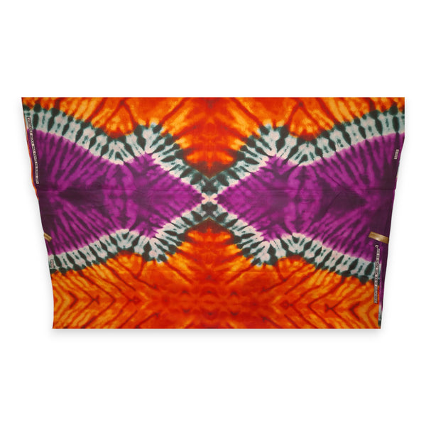 Afrikanischer Stoff - Orange Violett Tie Dye - Polycotton