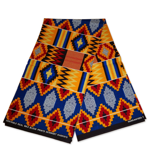 Afrikanischer Kente-Stoff / kente print KT-3114 - 100% Baumwolle