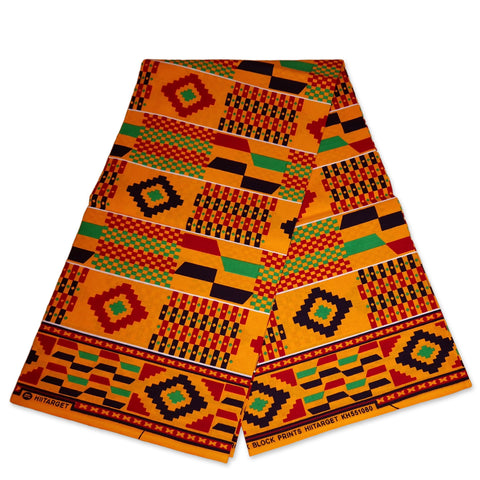 Afrikanischer Kente-Stoff / kente print KT-3117 - 100% Baumwolle