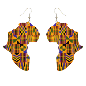 Afrikanische Print Ohrringe | Kente print Afrikanischer Kontinent