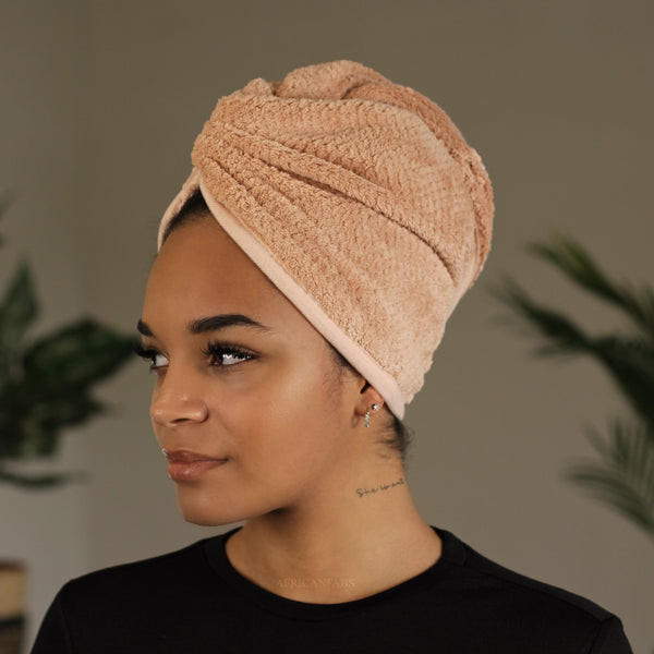 Microfiber Hair Towel - Mikrofaser-Haartuch / Kopfhandtuch für glattes und lockiges Haar - Misty Rosa