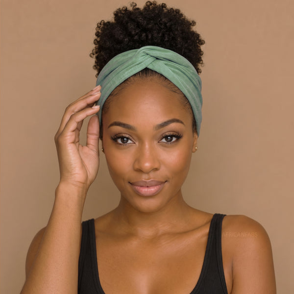 Flexible Metal Wire Headband - Mint Bamboo