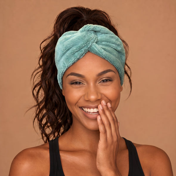 Flexible Metal Wire Headband - Turquoise Bamboo