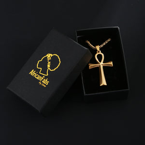 Halskette / Anhänger - Kreuz afrikanischer Kontinent Gold- Doppelkette
