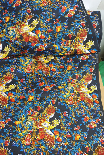 Afrikanischer Stoff - Multicolor Bird - Polycotton (Wichtig: bitte lesen)