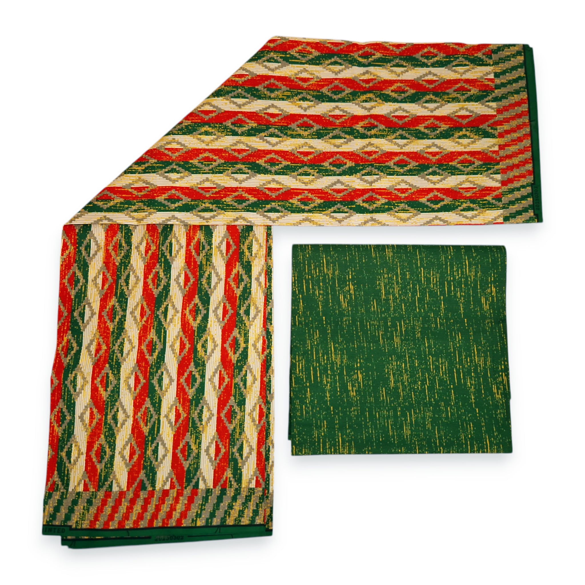 Afrikanischer Stoff - Two-Tone print Polycotton - 6 Yards Kombination (4+2 Yards) PO-5037