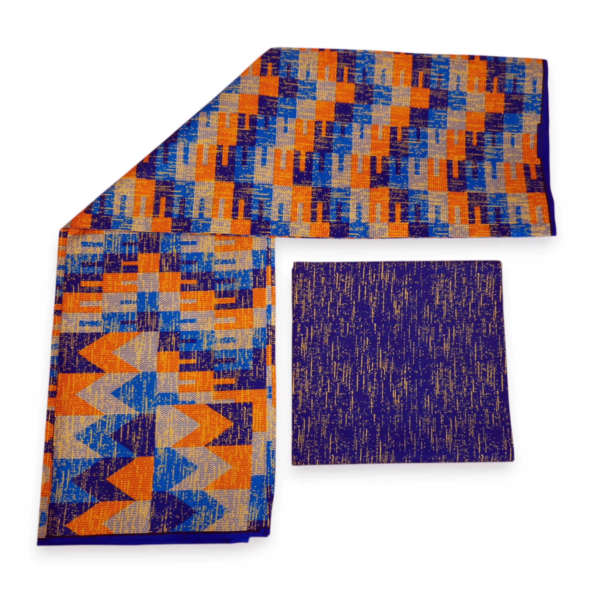 Afrikanischer Stoff - Two-Tone print Polycotton - 6 Yards Kombination (4+2 Yards) PO-5046