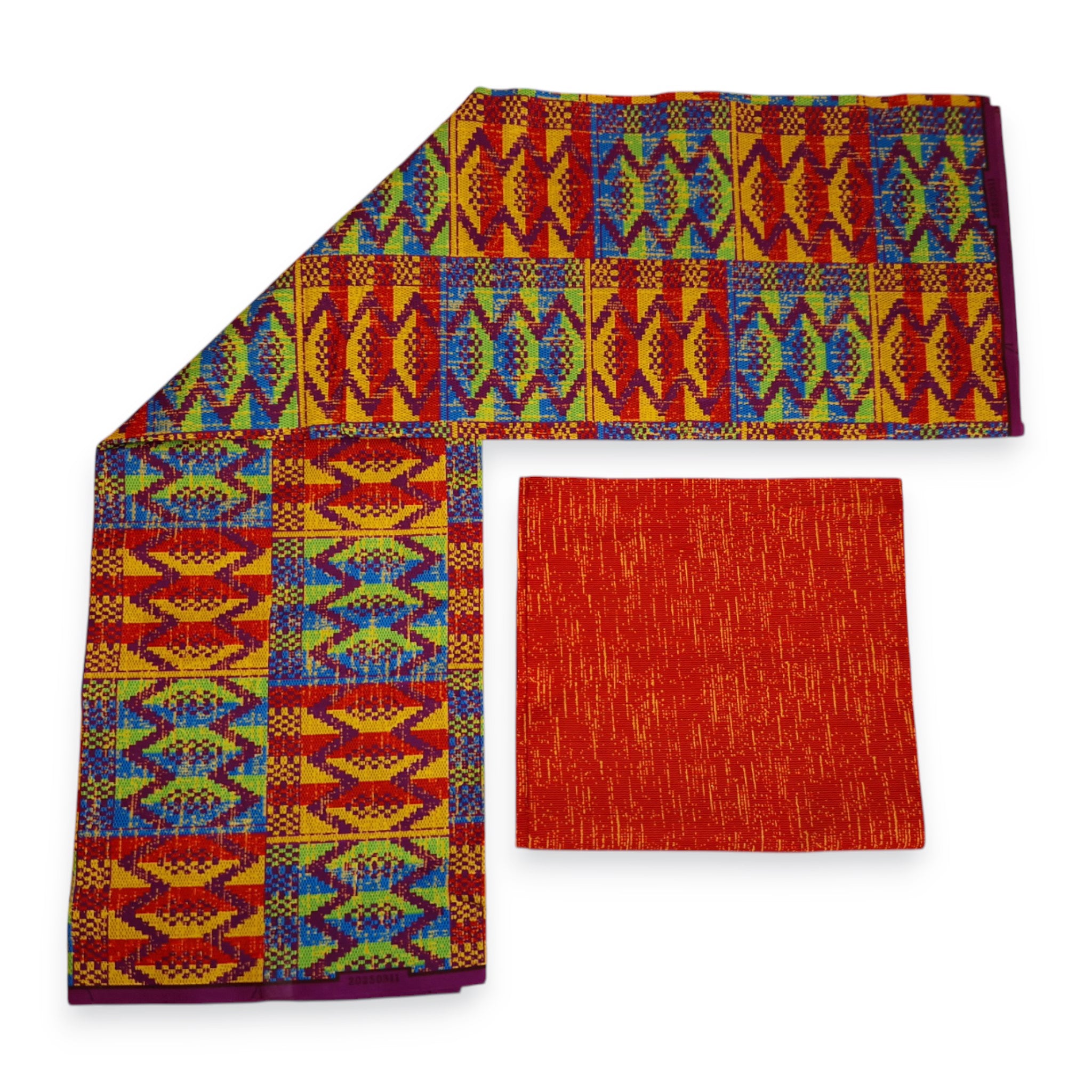 Afrikanischer Stoff - Two-Tone print Polycotton - 6 Yards Kombination (4+2 Yards) PO-5048