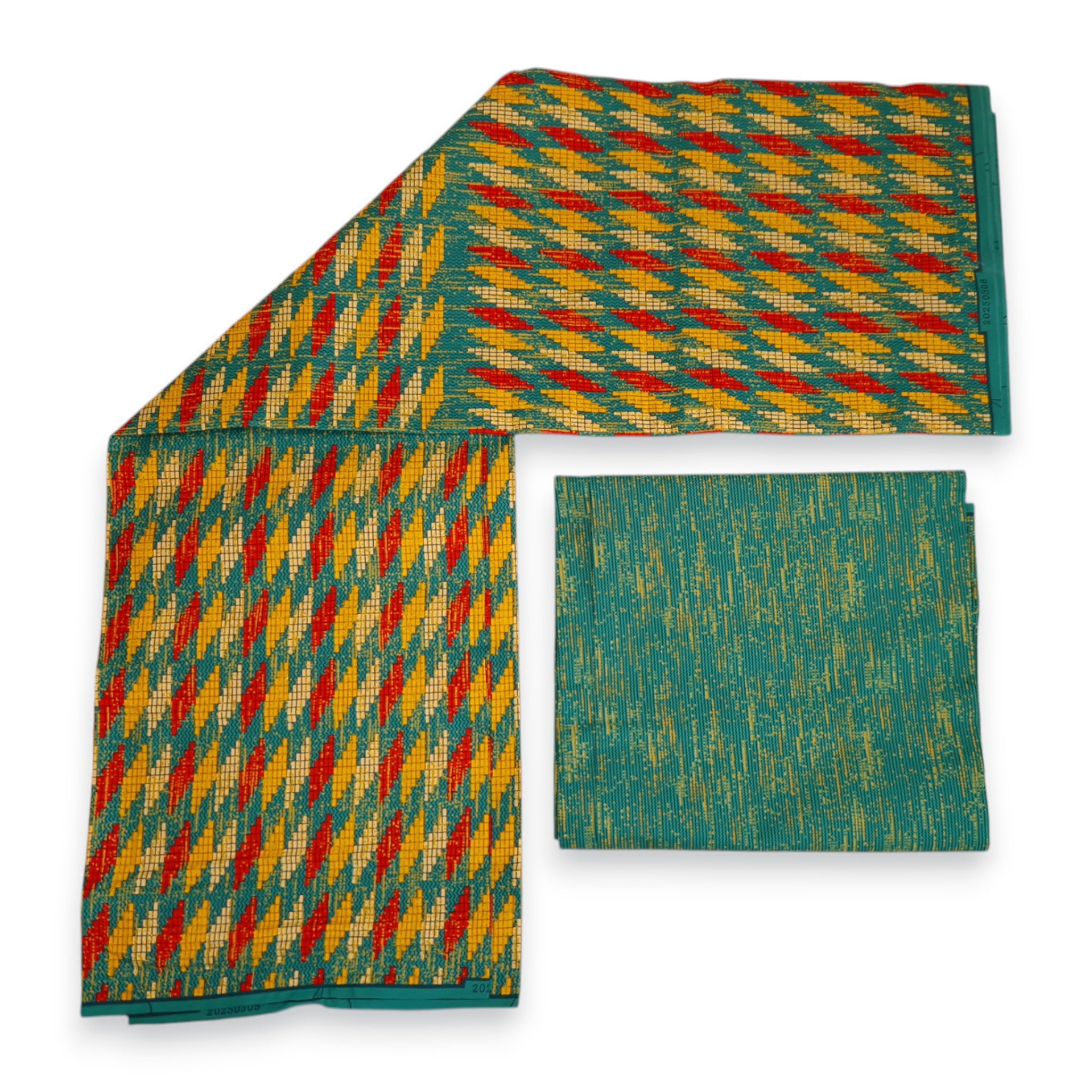 Afrikanischer Stoff - Two-Tone print Polycotton - 6 Yards Kombination (4+2 Yards) PO-5049