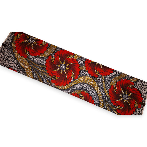 Afrikanischer Stoff - Rot Flower PO-5064 - Polycotton