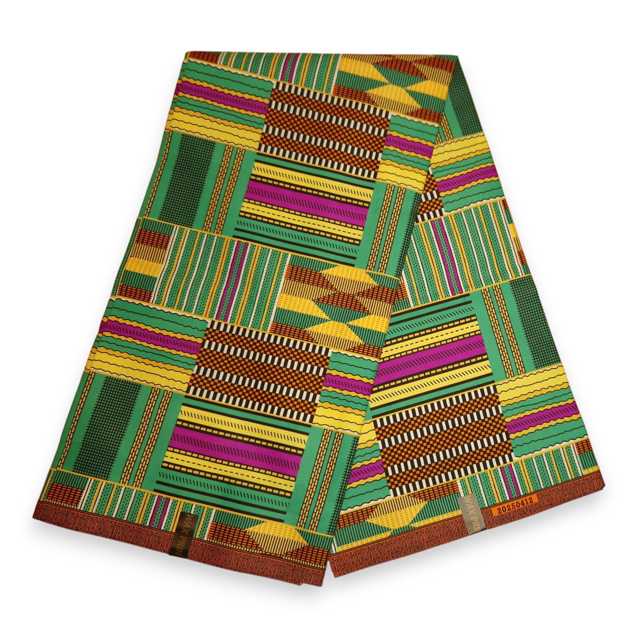 Afrikanischer Stoff - Grün Kente PO-5066 - Polycotton