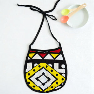 Afrikanischer Print Baby-Lätzchen - Rot Samakaka (Unisex)