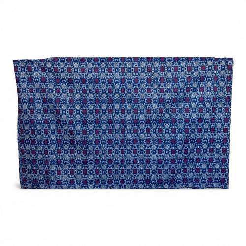 Sarong / Pareo - Baumwoll-Strandbekleidung Wickeltuch / Babytragetuch - Blaue Bogolan Symbole