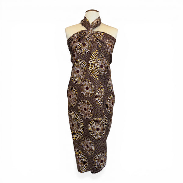Sarong / Pareo - Baumwoll-Strandbekleidung Wickeltuch / Babytragetuch - Beige - Water well ring