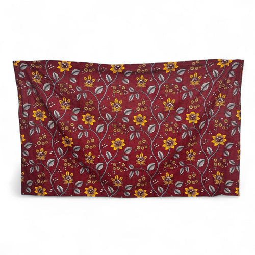 Sarong / Pareo - Baumwoll-Strandbekleidung Wickeltuch / Babytragetuch - Rot Flower stems