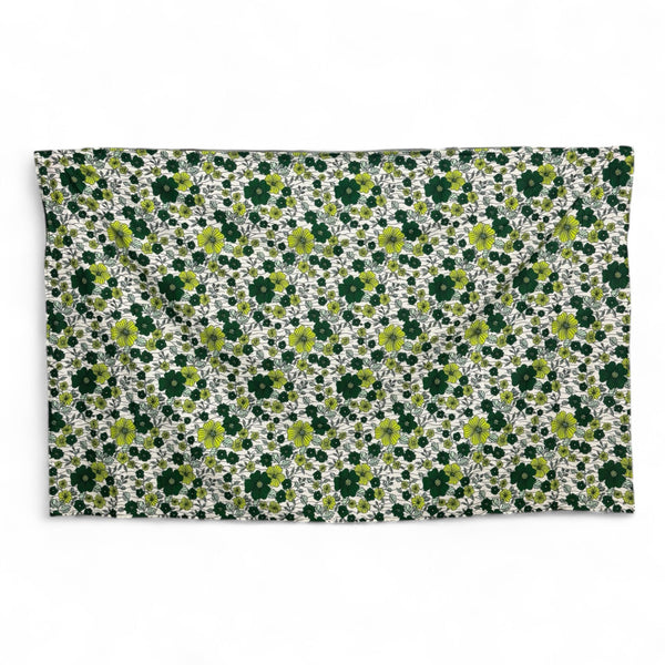 Sarong / Pareo - Baumwoll-Strandbekleidung Wickeltuch / Babytragetuch - Grün flower