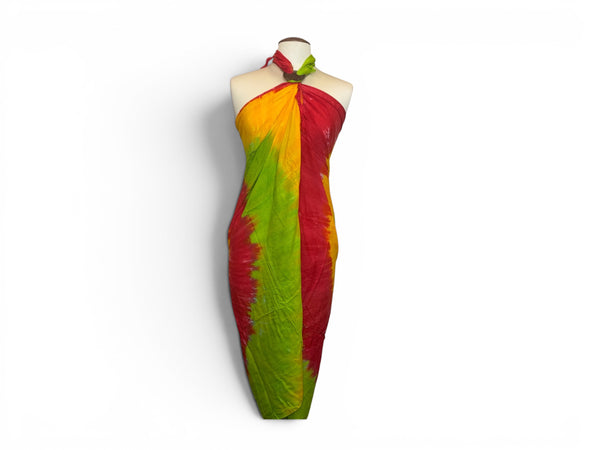 Sarong / Pareo - Strandbekleidung Wickeltuch - Tie dye Mehrfarbig
