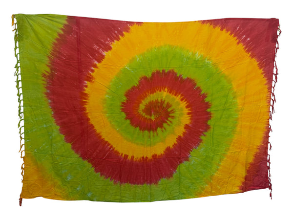 Sarong / Pareo - Strandbekleidung Wickeltuch - Tie dye Mehrfarbig