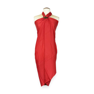 Sarong / Pareo - Strandbekleidung Wickeltuch - Rot