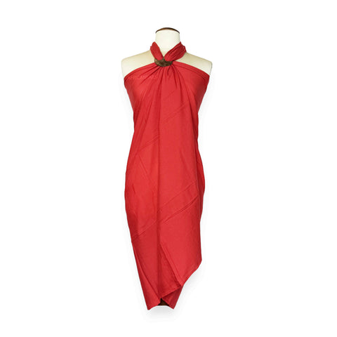 Sarong / Pareo - Strandbekleidung Wickeltuch - Rot