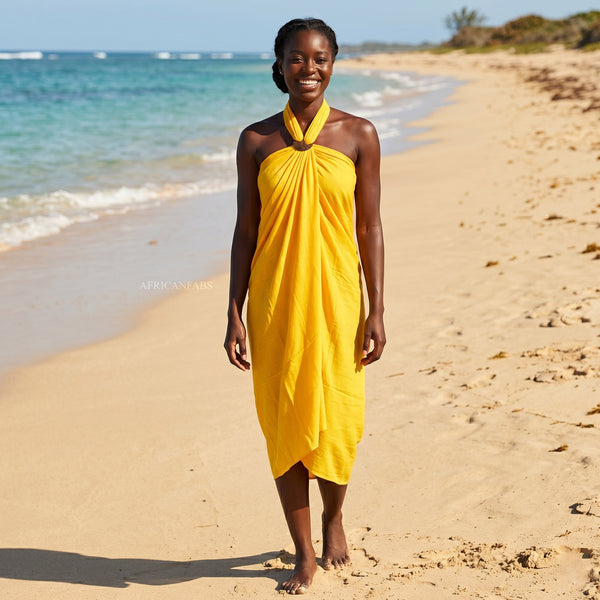 Sarong / Pareo - Strandbekleidung Wickeltuch - Gelb