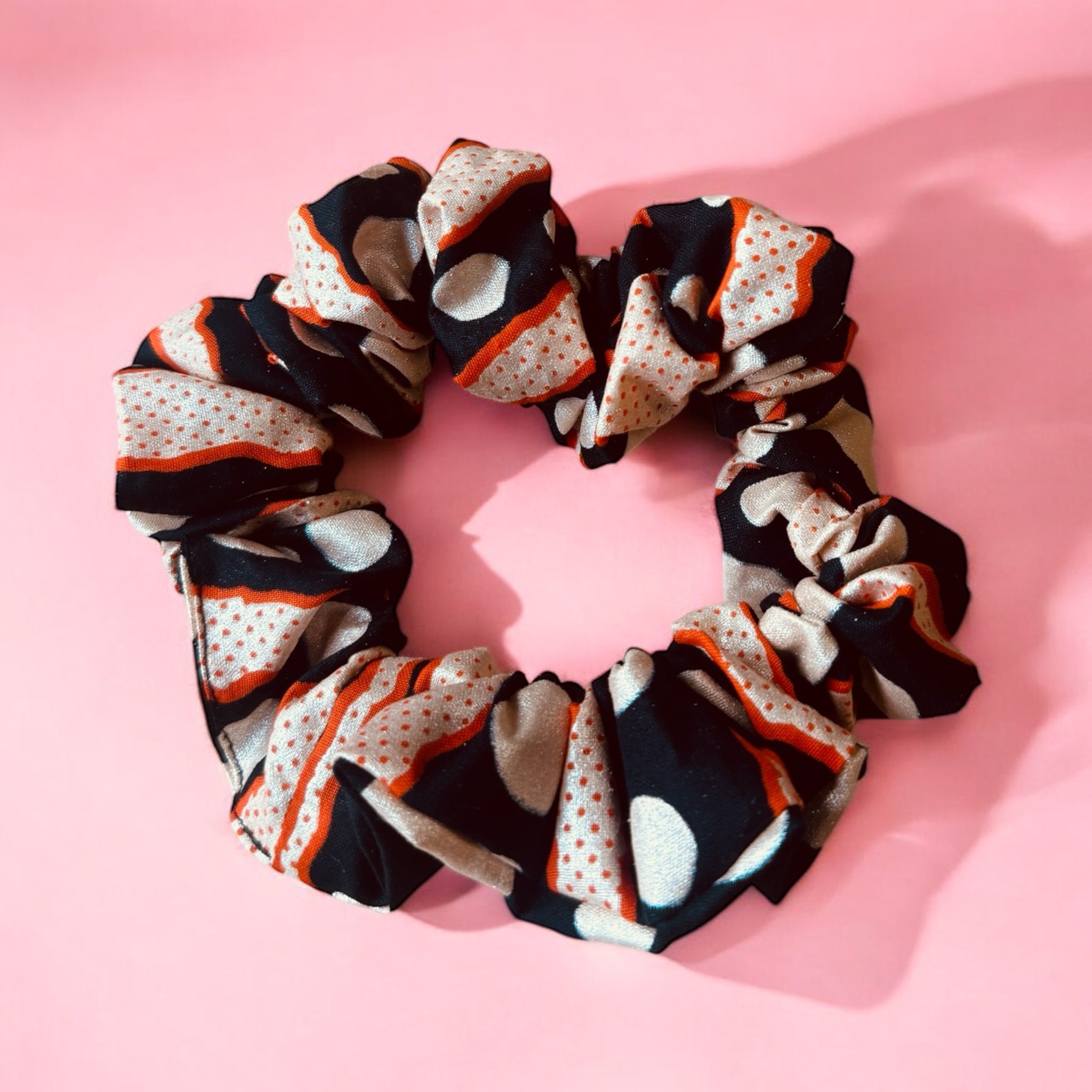 Scrunchie / Haargummi Afrikanischer Print - Haarschmuck - Orange