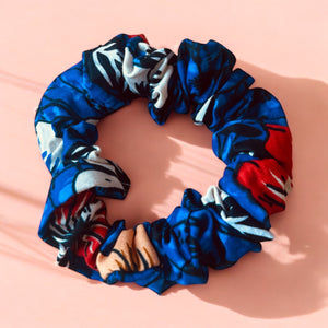 Scrunchie / Haargummi Afrikanischer Print - Haarschmuck - Blau mix