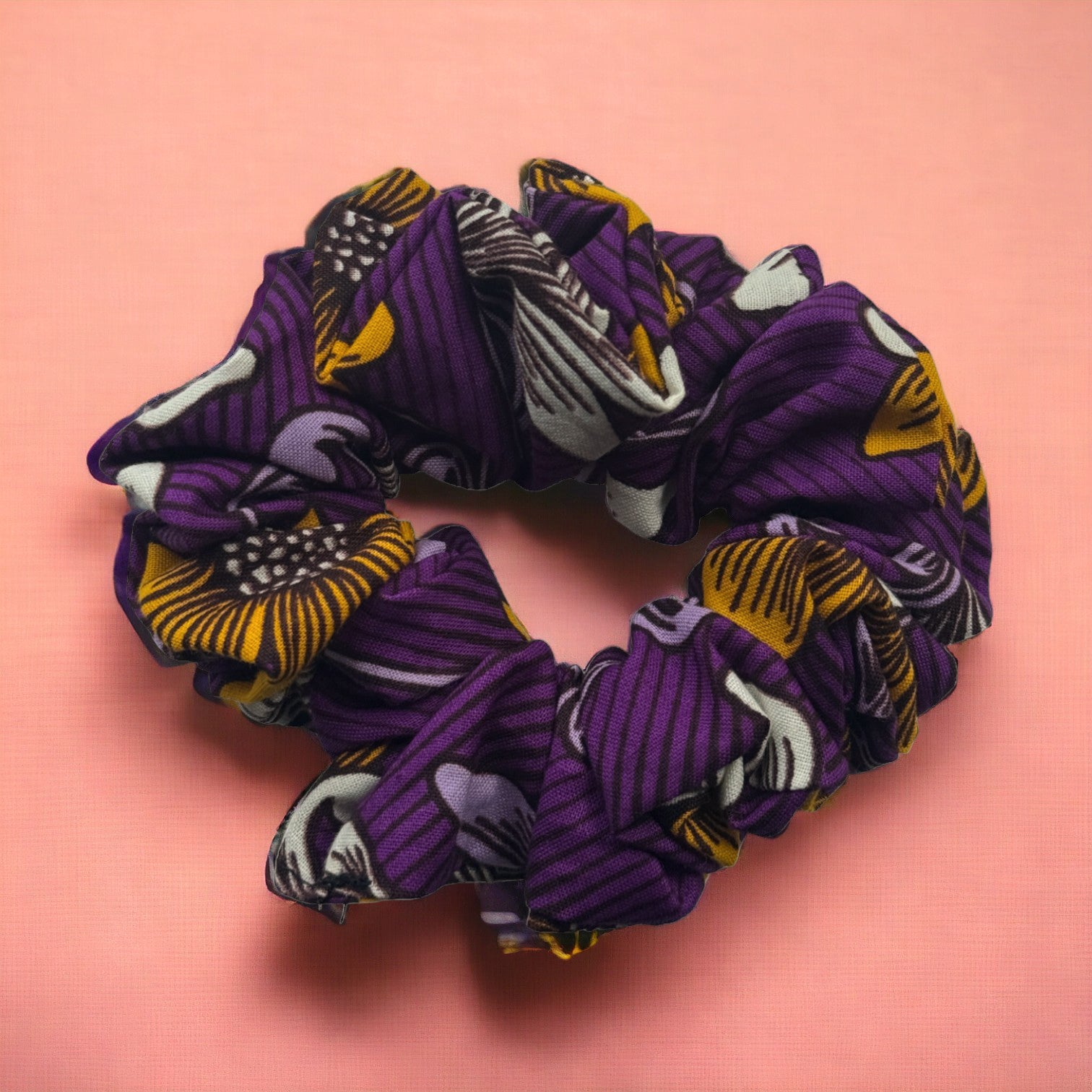 Scrunchie / Haargummi Afrikanischer Print - Haarschmuck - Lila