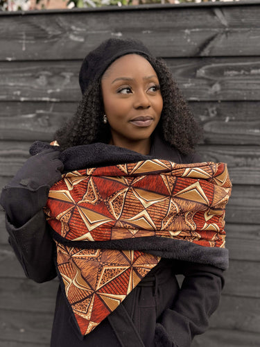 Warmer Schal mit afrikanischem Print Unisex - Braun Prism