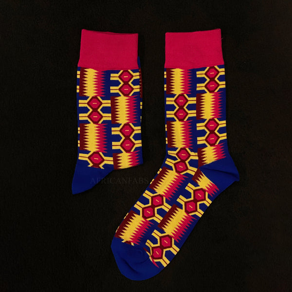 Afrikanische Socken / Afro-Socken / Kente-Socken - Rosa