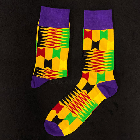 Afrikanische Socken / Afro-Socken / Kente-Socken - Lila