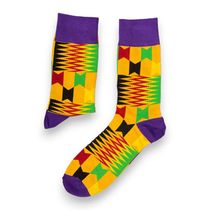 Afrikanische Socken / Afro-Socken / Kente-Socken - Lila