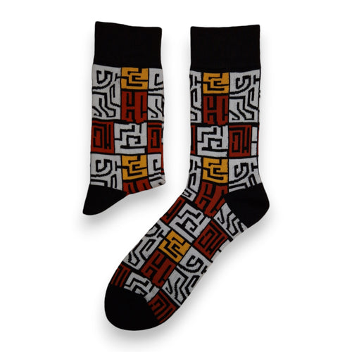Afrikanische Socken / Afro-Socken - Satz mit 3 Paaren - Braun ADWOA