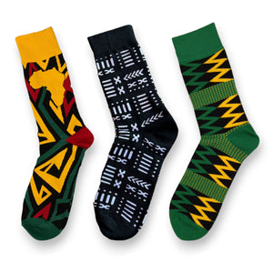 Afrikanische Socken / Afro-Socken - Satz mit 3 Paaren ENE