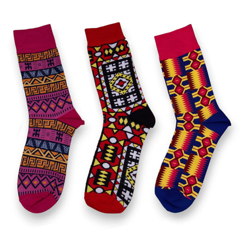 Afrikanische Socken / Afro-Socken - Satz mit 3 Paaren IHINRON