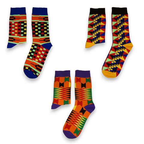 Afrikanische Socken / Afro-Socken - Satz mit 3 Paaren