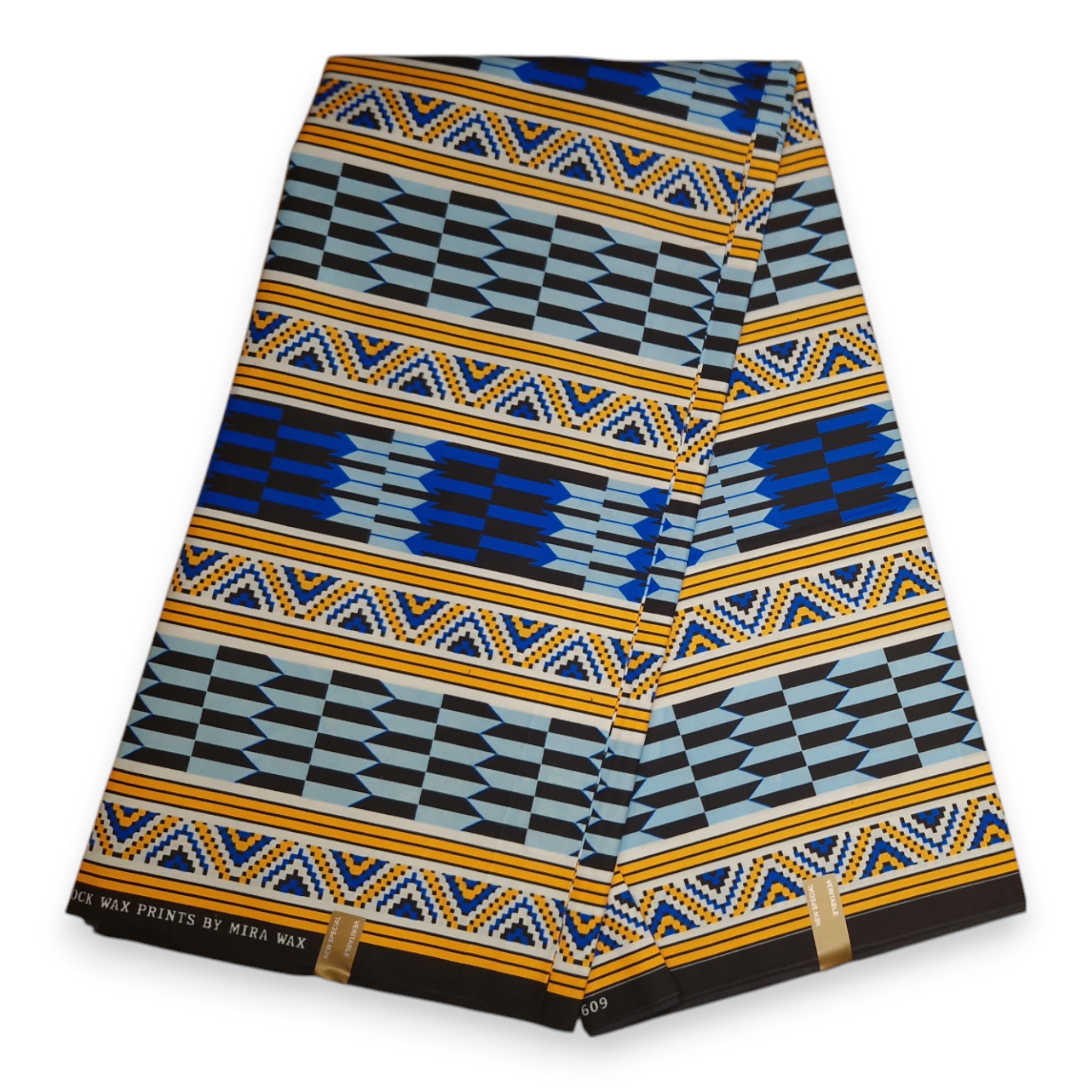 Afrikanischer Stoff - Gelb Kente - Polycotton