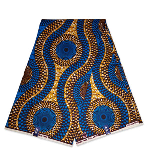 Afrikanischer Stoff - Blau dotted patterns