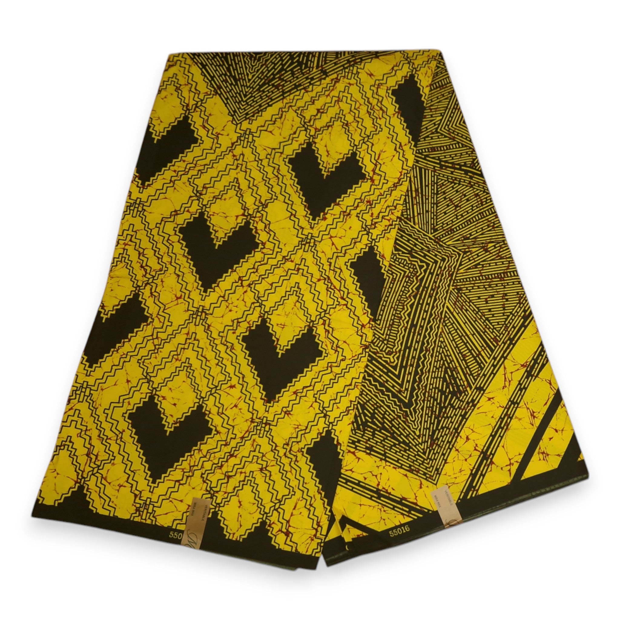 Afrikanischer Stoff - Gelb Diamonds - Polycotton