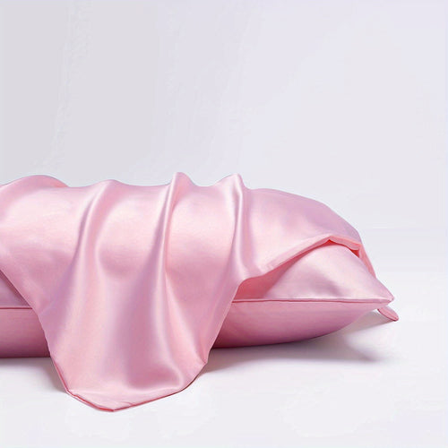 2 STÜCKS - Satin-Kissenbezug Rosa 60 x 70 cm Standard-Kissengröße - Silky satin pillowcase