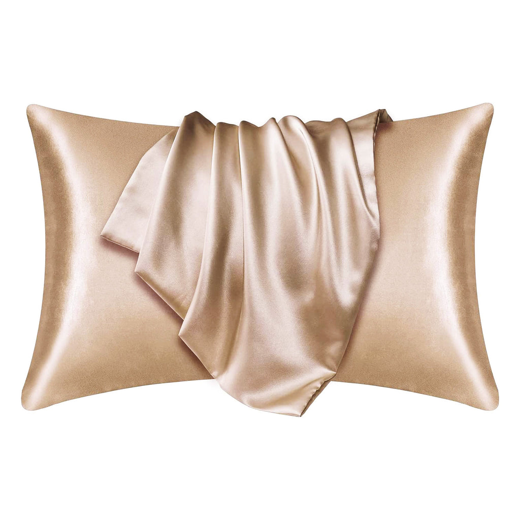 Satin-Kissenbezug Helles Khaki 60 x 70 cm Standard-Kissengröße