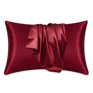 Satin-Kissenbezug Rot 60 x 70 cm Standard-Kissengröße - Silky satin pillowcase