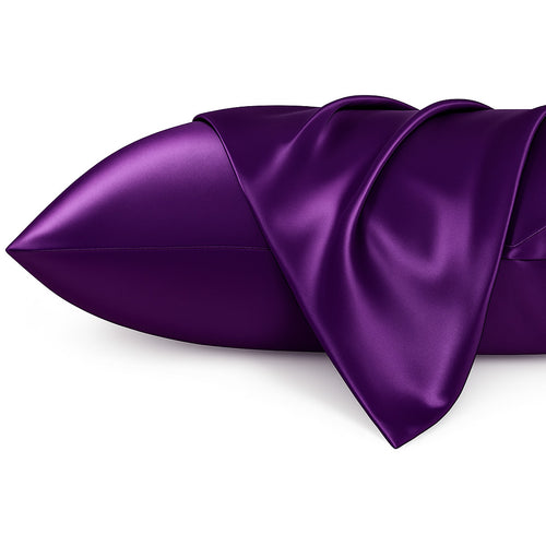Satin-Kissenbezug Lila 60 x 70 cm Standard-Kissengröße - Silky satin pillowcase
