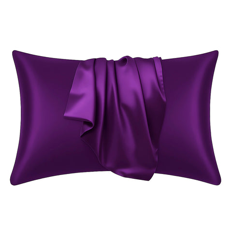 Satin-Kissenbezug Lila 60 x 70 cm Standard-Kissengröße - Silky satin pillowcase